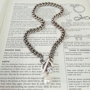 Silver necklace with pearl drop, Pearl drop necklace, Pearl necklace