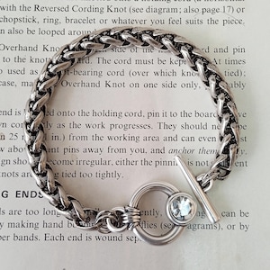 Bracciale in argento, Bracciale a catena in argento con chiusura a barilotto, Bracciale in argento importante, Bracciale in argento con chiusura a barilotto