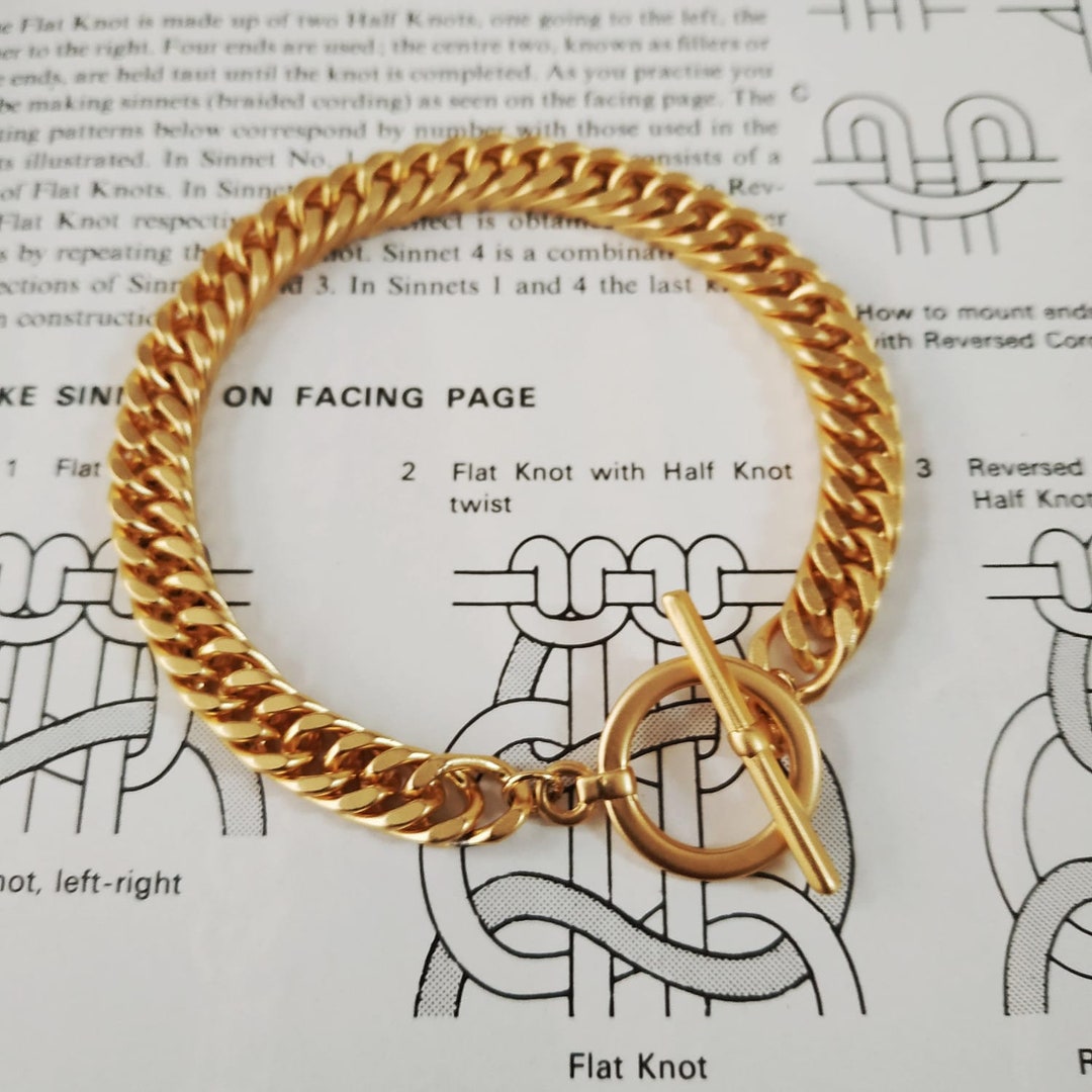 Bracelet chaine en or bracelet en or Chunky Etsy France