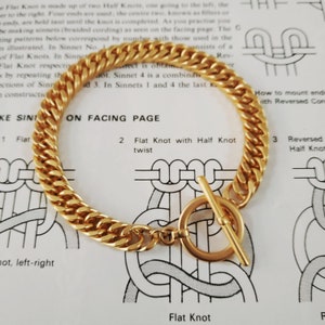 Gold chain bracelet, Chunky gold bracelet