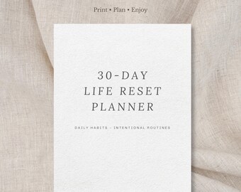 Calendario minimalista de reinicio de 30 días