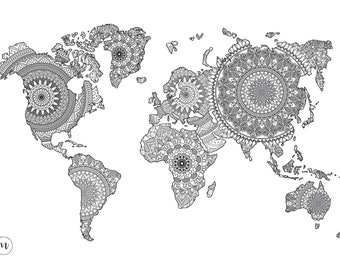 Abstract Mandala Etsy