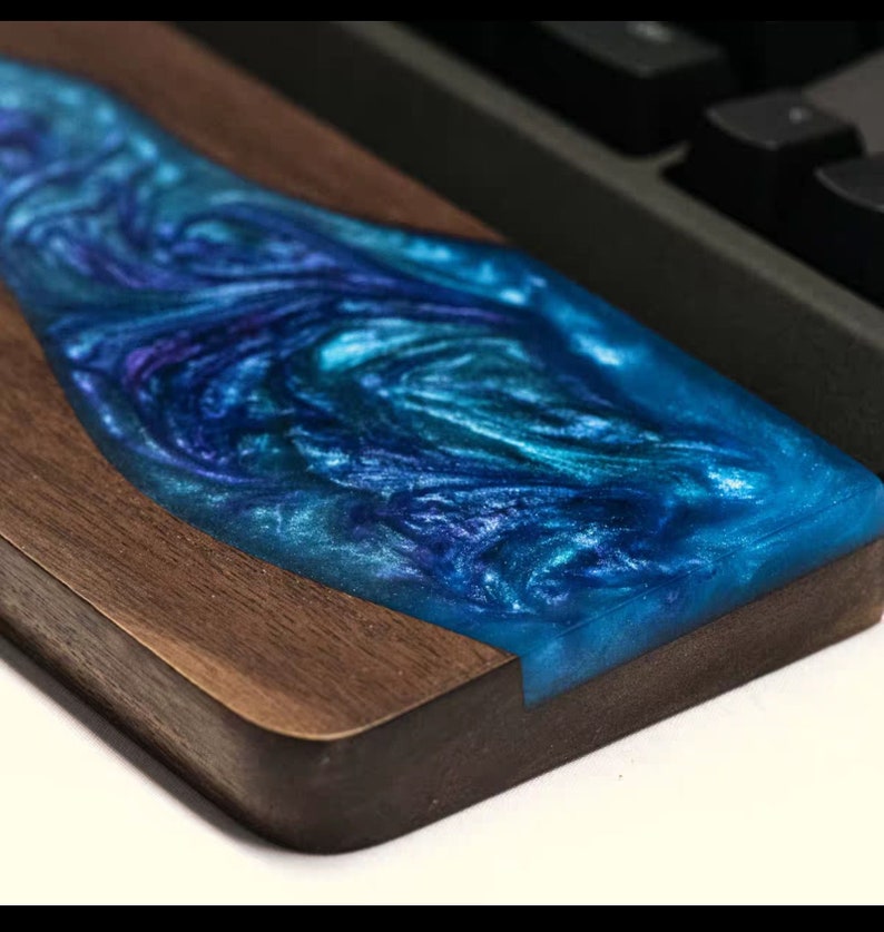 Wood and Resin Keyboard Wrist Rest Handmade Mechanical Etsy