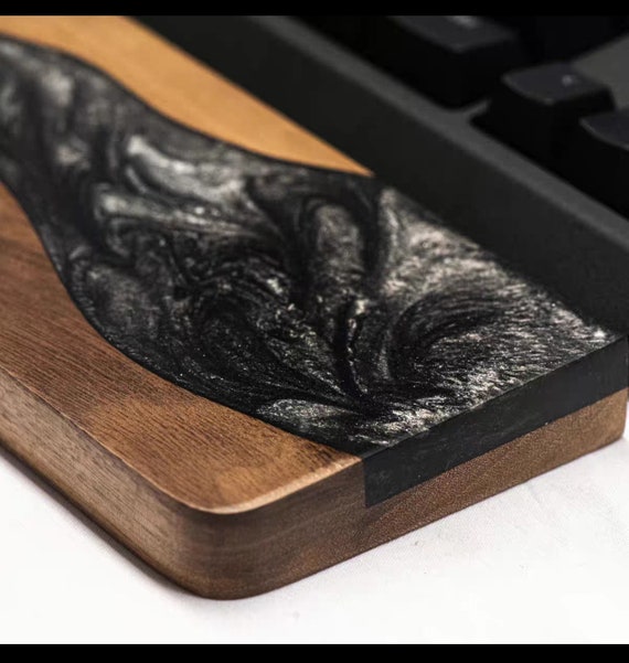 Wood and Resin Keyboard Wrist Rest handmade mechanical Etsy