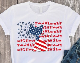 4th Of July Cat Etsy