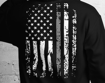 Customized Correctional Officer Hoodie Thin Grey Line Patriotic American Flag Personalized Prison Officer Name Corrections Officer
