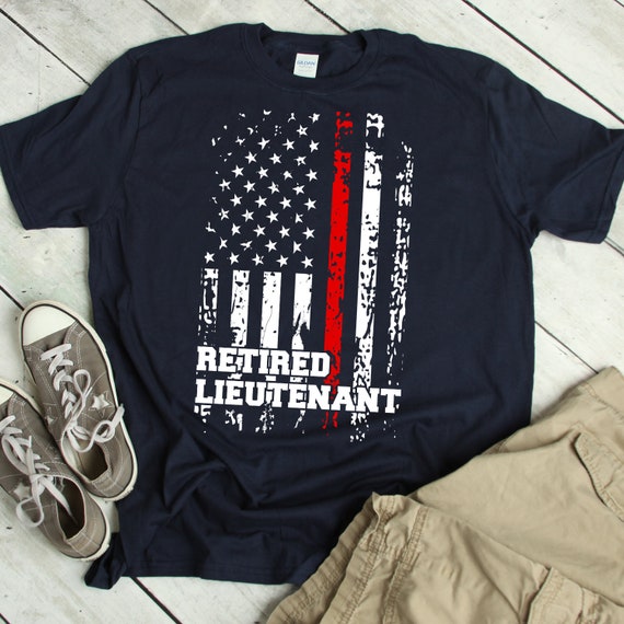 Retired Firefighter Lieutenant Distressed Tshirt Retired Firefighter Lieutenant Distressed Tshirt