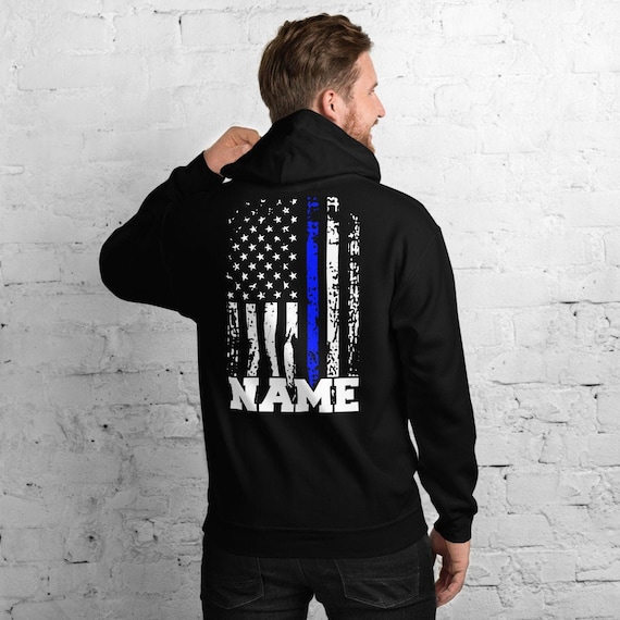 Personalized Police Hoodie Customizable Police Officer Name Hoodie