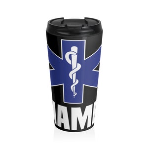 EMT Themed 16oz Clear Travel Tumbler - Double-Walled Insulated Mug With Lid