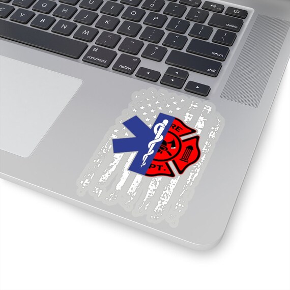 AMERICAN FIREFIGHTER FIRE HELMET FLAG LAPTOP MADE IN USA DECAL STICKER - Foto 12