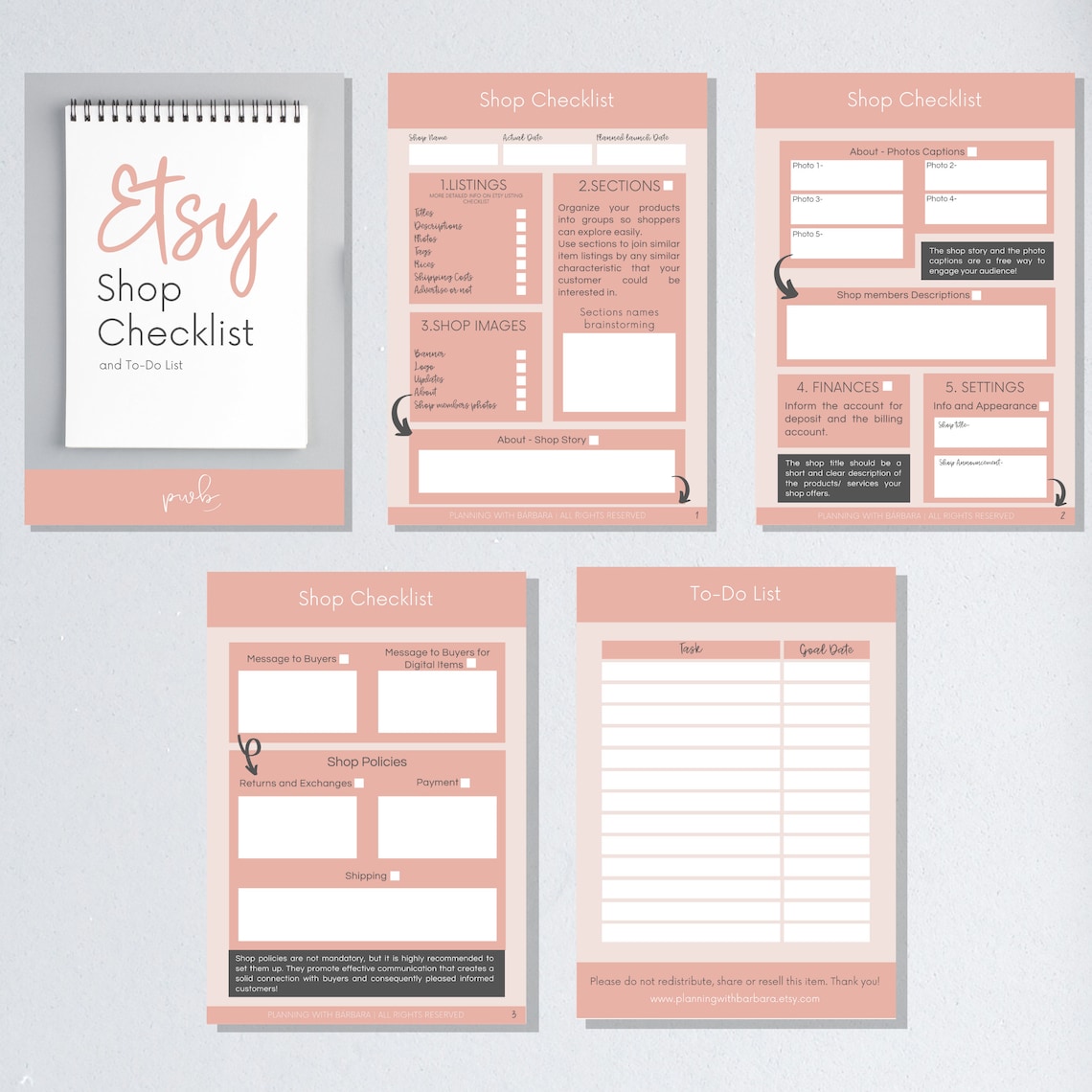 Etsy shop checklist and Etsy listing checklist Etsy seller Etsy