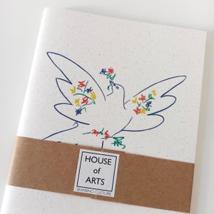 Pablo Picasso Notebook - Dove of Peace, 1949 // Taccuino rilegato a mano in carta riciclata certificata FSC