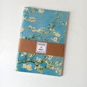 Van Gogh Notebook - Almond Blossoms, 1890 // Taccuino rilegato a mano in carta riciclata certificata FSC