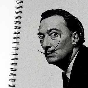 Surrealism Inspired // Salvador Dalì - Philippe Halsman // Taccuino spiralato rilegato a mano in carta riciclata certificata FSC