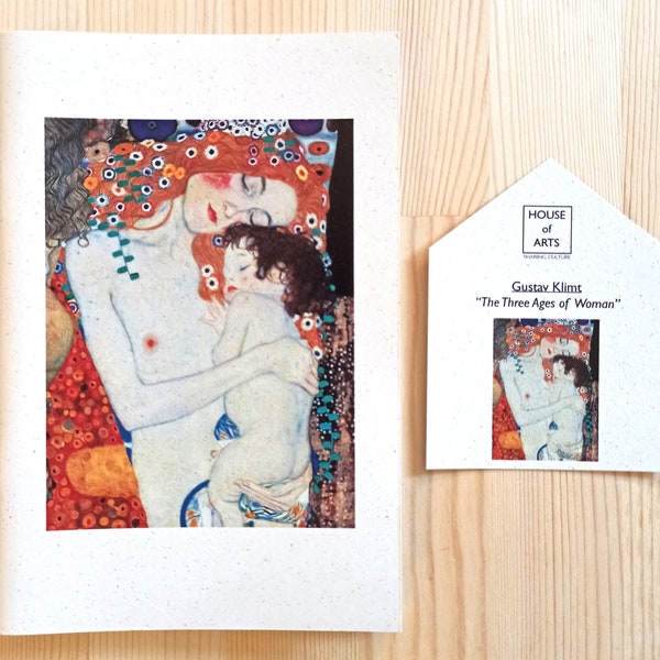 Gustav Klimt Notebook - Mother & Child, 1905 // Taccuino rilegato a mano in carta riciclata certificata FSC