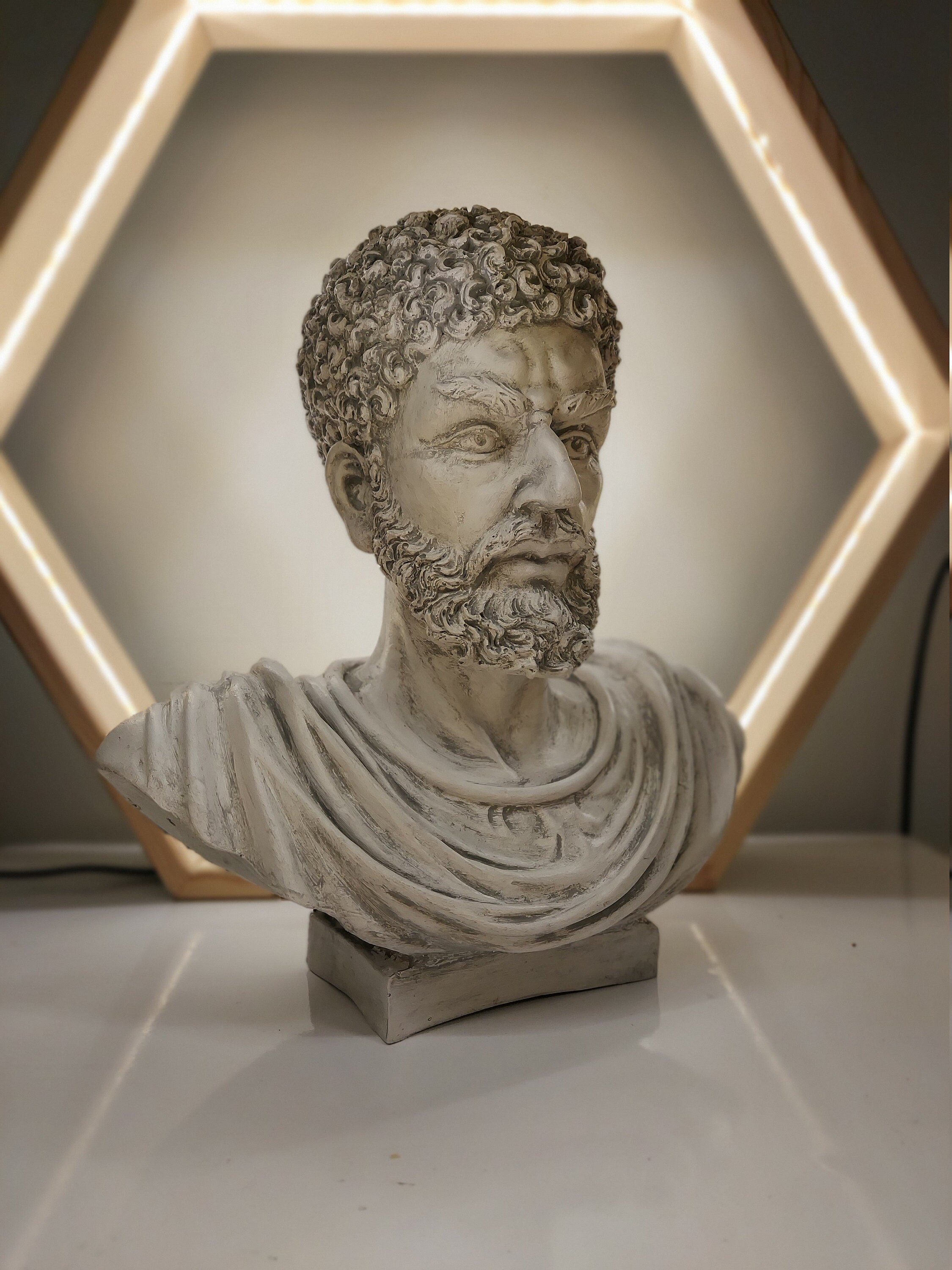 Large Greek Statue Marcus Aurelius Bust Statue Greek Etsy