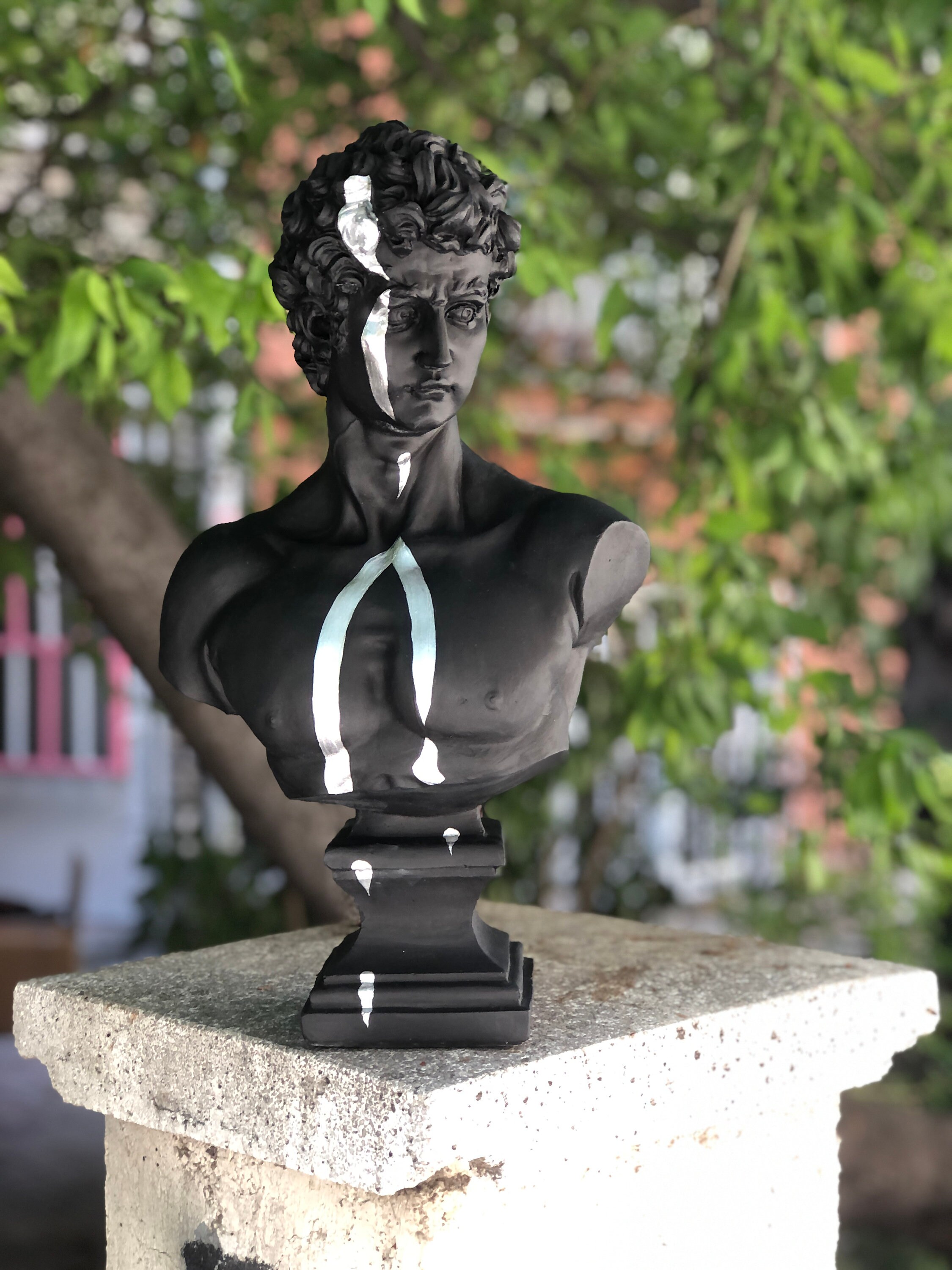 David Bust Statue Set Set of 2 David Busts Black Sculpture Etsy UK