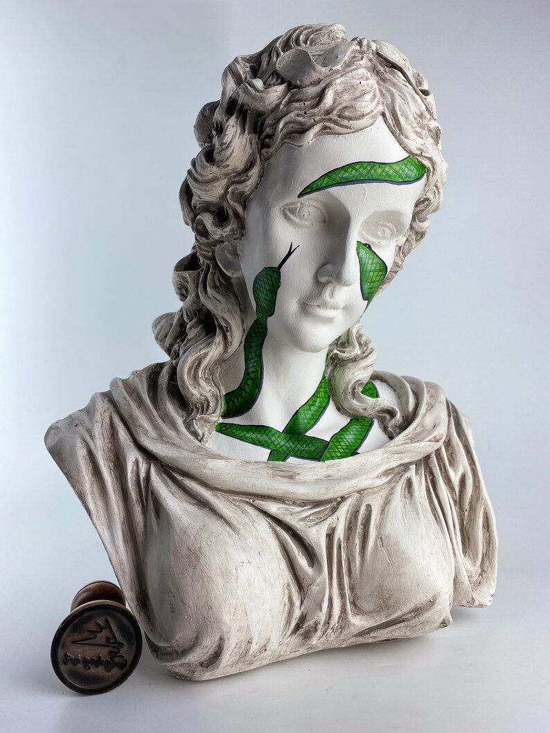 Large Hera Greek Statue snakes on Hera Hera Etsy