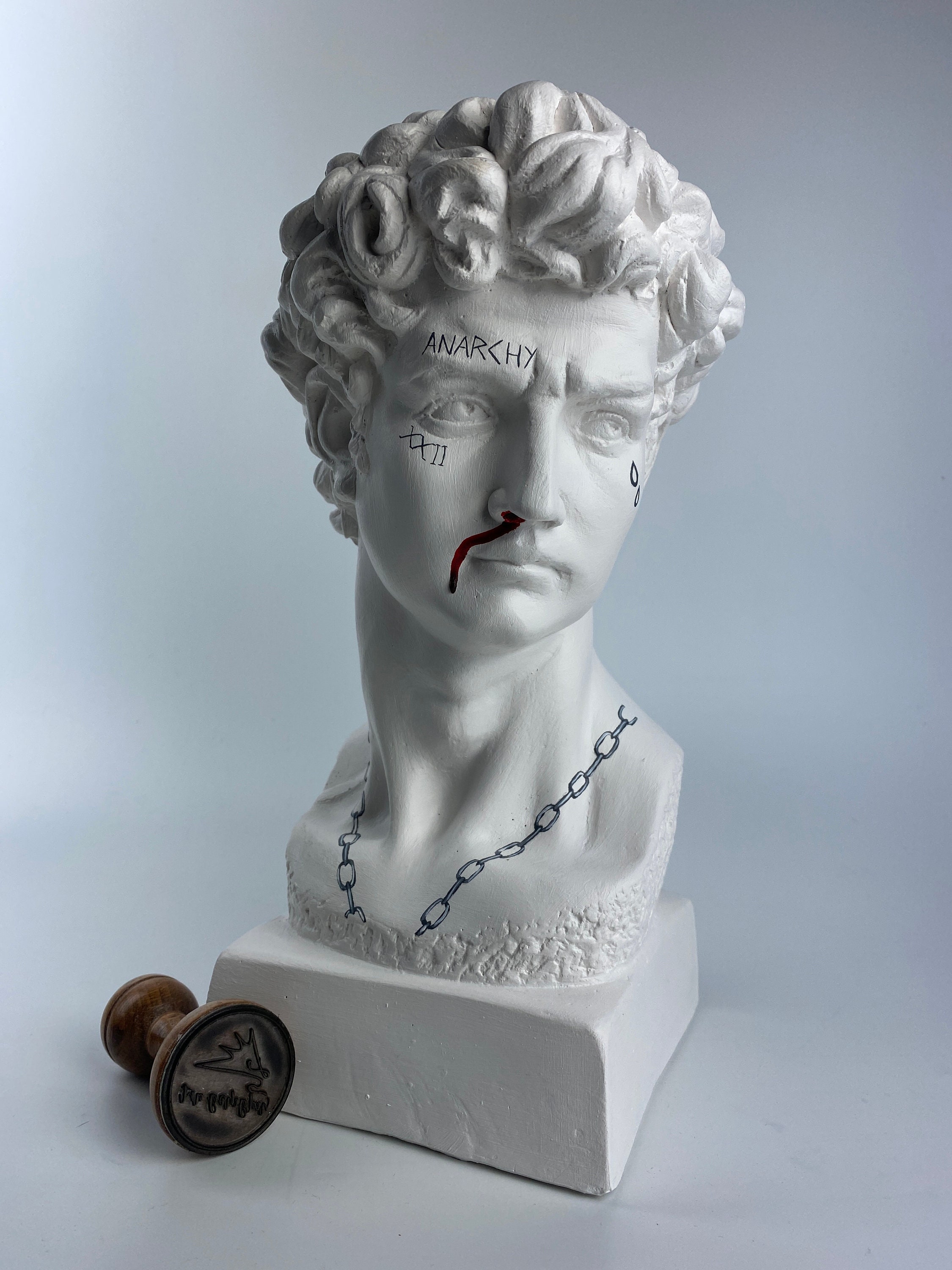 David Sculpture Statue David anarchy Sculpture Etsy