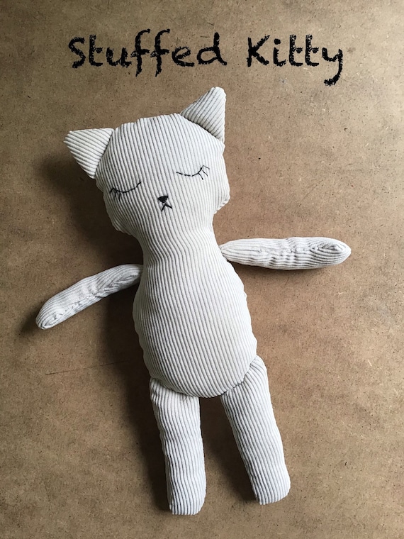 STUFFED CAT TOY | Handmade Kitten Toy | Textile Plush