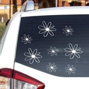 set di decalcomanie a margherita, adesivi floreali, camion SUV per auto per laptop barche per auto, adesivi botanici