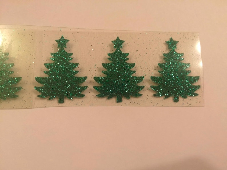 5 Christmas Tree Iron On Christmas Tree Heat Transfer Etsy