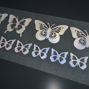 3m reflektierender Schmetterling Bügelbild, reflektierender Schmetterling Wärmetransfer Applikation, Schmetterling Aufnäher zum Aufbügeln für Turnschuhe Schuhe Bekleidung