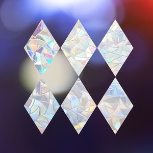 rhombus suncatcher sticker, diamonds geometrical rainbow maker, window rainbow cling, suncatcher sticker, suncatcher for car