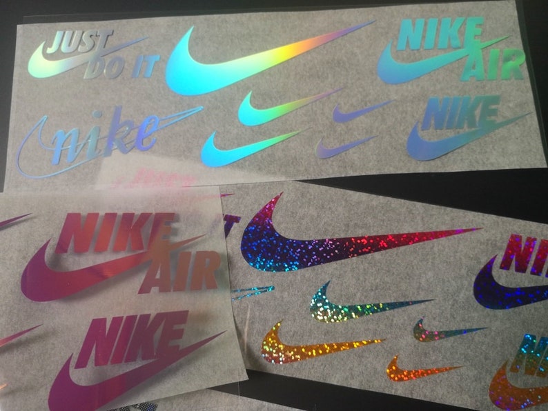 Nike iron on set nike swoosh nike air heat transfer applique Etsy