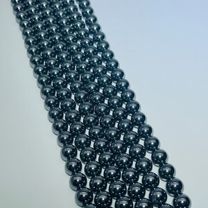 Terahertz gemstone strand 8-10 mm necklace natural stone gemstone healing stone 39 cm