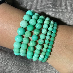 Chrysoprase Bracelet Stretch 6-10 mm Healing Stone Gemstone Natural Stone