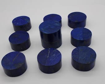 Lapis Lazuli Box 52 mm Casket Round Handmade Gemstones Healing Stones