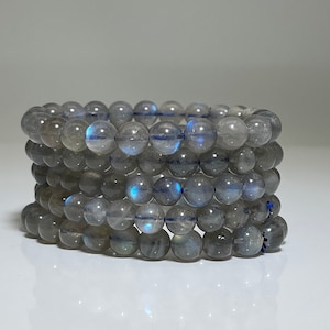 Labradorite Bracelet Stretch 8-12 mm AAA Quality Natural Stone Gemstone Healing Stone