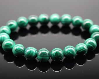 Malachite bracelet stretch 6-8-10-12 mm quality high-quality natural stones gemstones healing stones