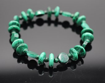 Malachite bracelet rondelle stretch quality high-quality natural stones gemstones healing stones