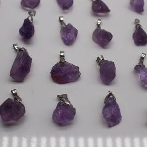 Amethyst pendant raw untreated high-quality natural stones gemstones