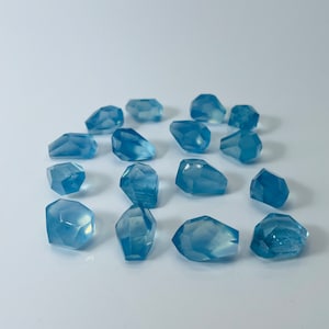 Aquamarine faceted tumbled stone pendant stone freeform AAA+ quality natural stone healing stone gemstone