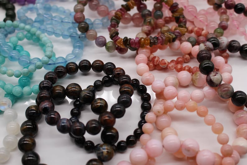 Tourmaline Bracelet Mix Multi Color Stretch 8-10 mm High Quality Natural Stone Light image 6
