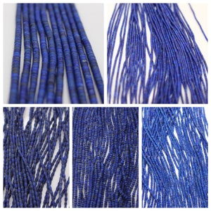 Lapis lazuli Heishi mini cone strands chain quality 2-4 mm handmade natural stones healing stones