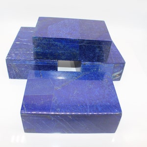 Lapis Lazuli Box Box Shap Square Gemstones Healing Stones Gift Large