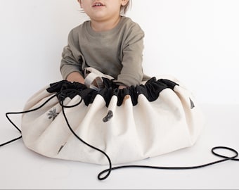 Large Drawstring Hand-Painted Play Bag