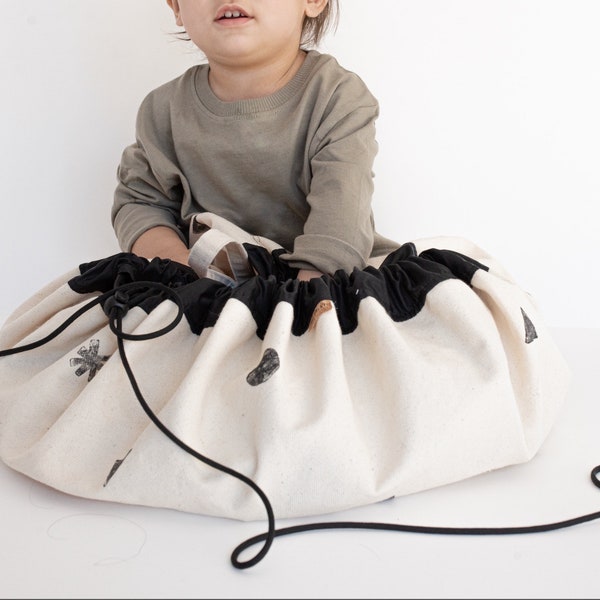 Large Drawstring Hand-Painted Play Bag