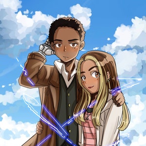 Custom Anime Commission – Anime Style Portrait – Best Fathers day gifts Gift – Anime from photo - Father day gift