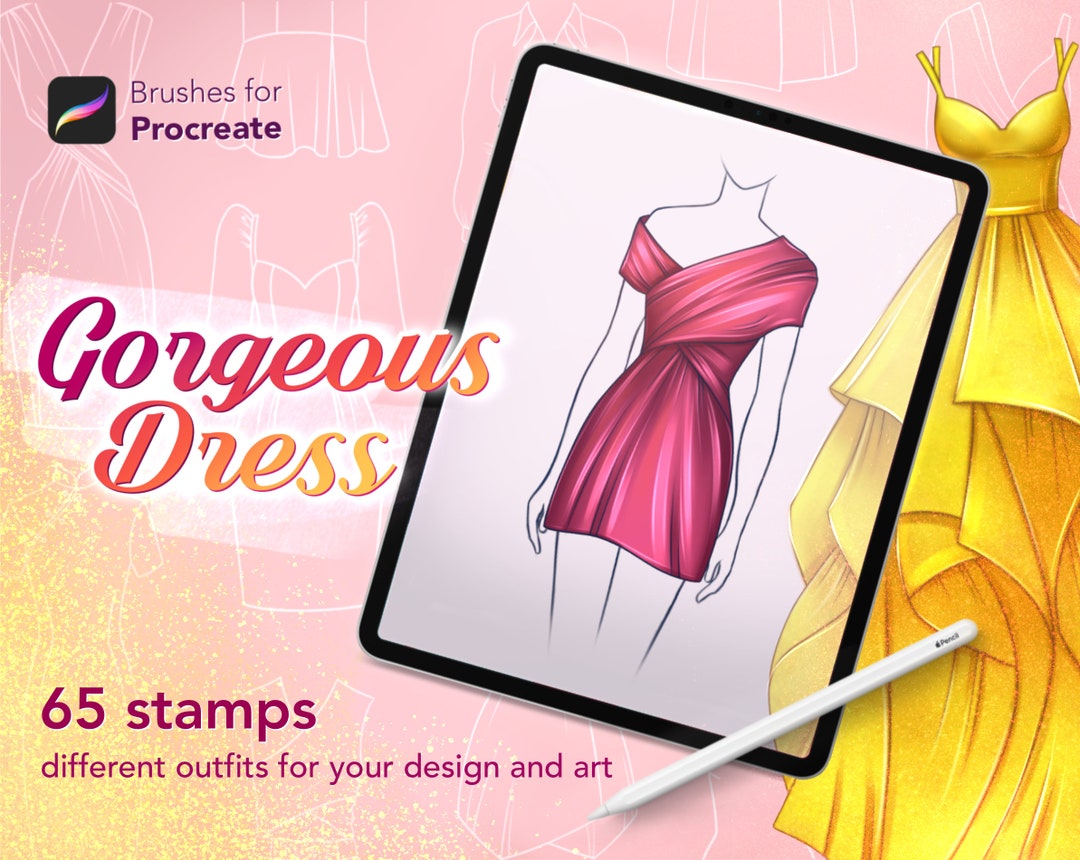 65 Procreate Dress Stamp Dress Procreate Brushes Clothing - Etsy