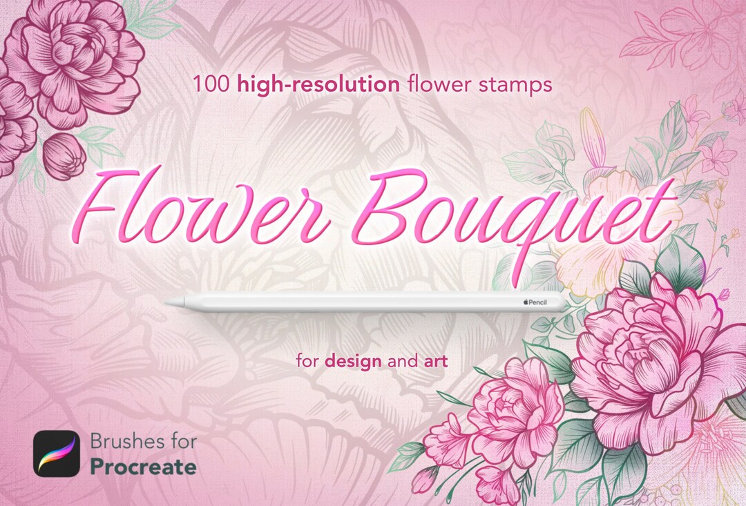 BEST Flowers Brushes Procreate Floral Stamps Flowers - Etsy