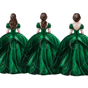 Emerald Ball Gown Etsy