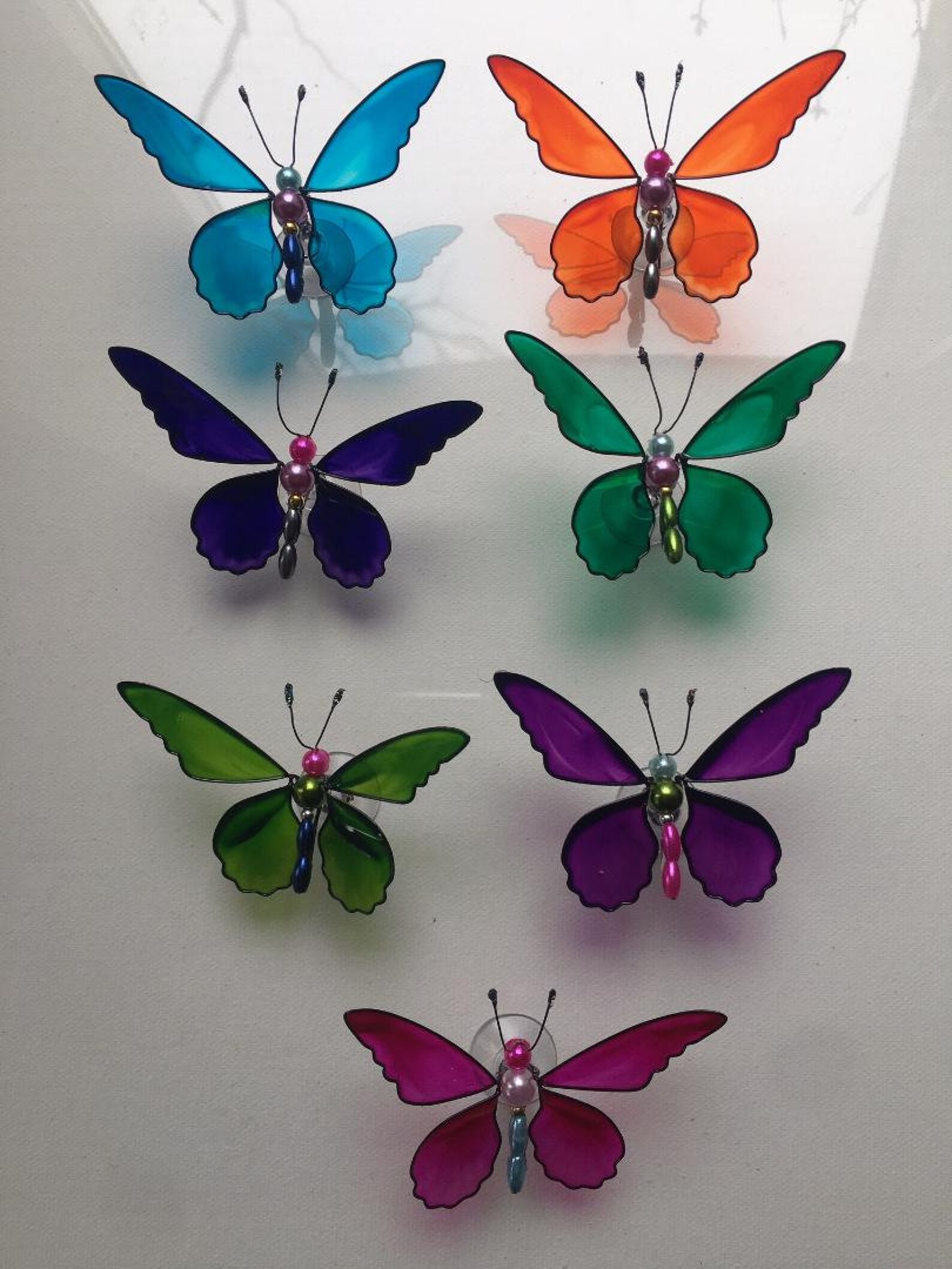 BUTTERFLY SUNCATCHER GIFT Beautiful Duo Two Handmade Each Etsy