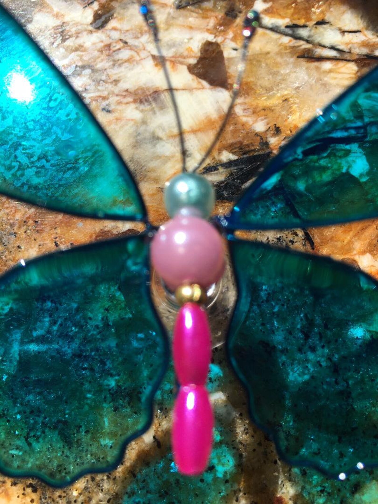 BUTTERFLY SUNCATCHER GIFT Beautiful Duo Two Handmade Each Etsy