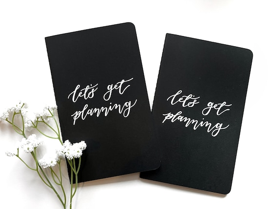 Wedding Planning Book Calligraphy Notebook, Lets Get Planning