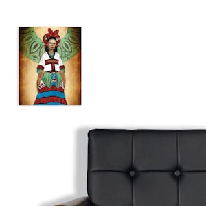Original 10x8" Framed Photo Art Print From My Original Watercolor Mexican Chicano Art by Mikekimart